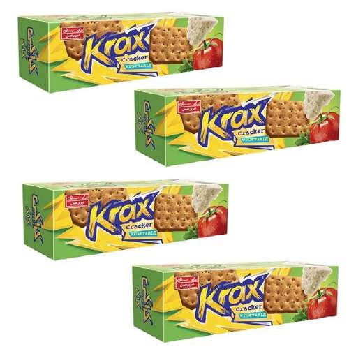 کراکر کراکس پنیری سبزیجات دوقلو - 140 گرم بسته 4 عددی