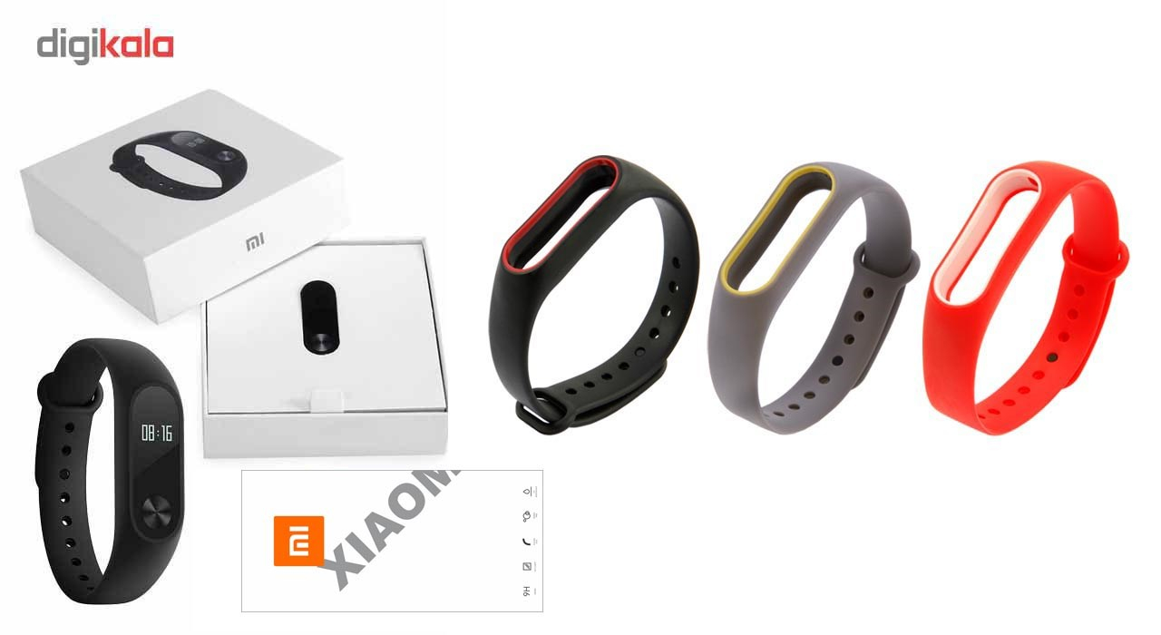 مچ بند تندرستی شیائومی مدل Mi Band 2 به همراه محافظ صفحه و بند سیلیکونی   کد93