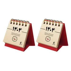 تقویم رومیزی سال1404 پدیده نقش مدلtiny پایه رنگی بسته 2 عددی