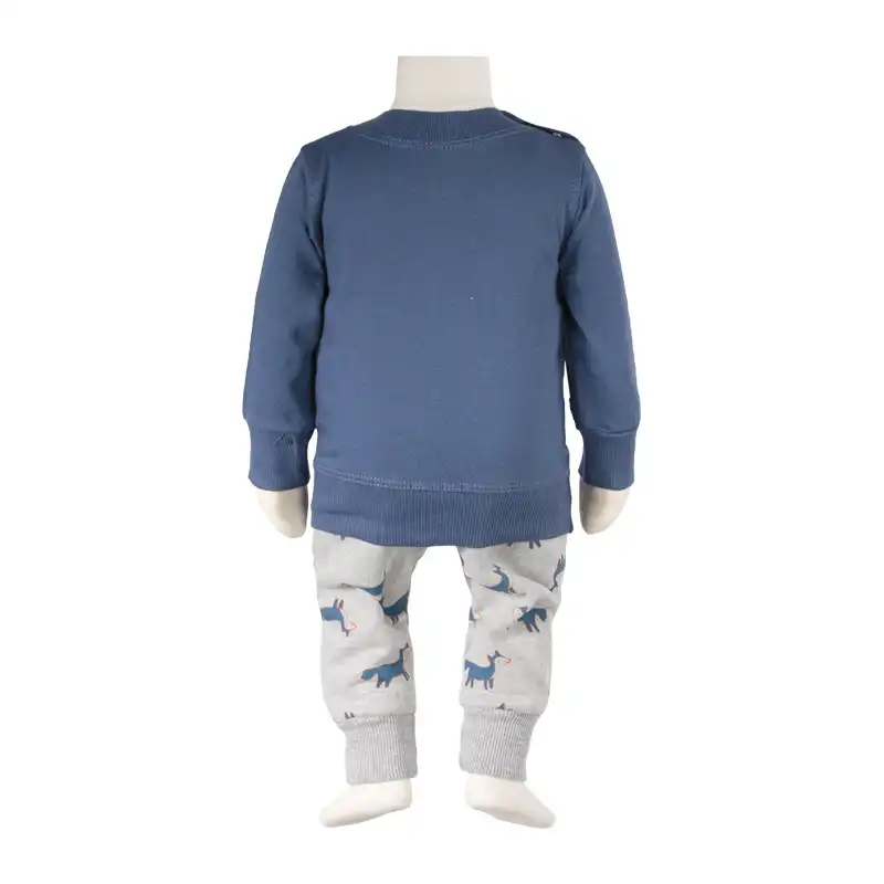 ست سویشرت و شلوار نوزادی آدمک مدل روباه کد 110013