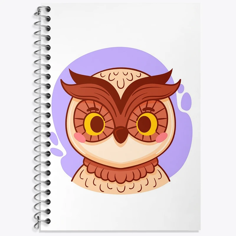 دفتر لغت 50 برگ خندالو طرح جغد حیوانات بامزه کد 37163