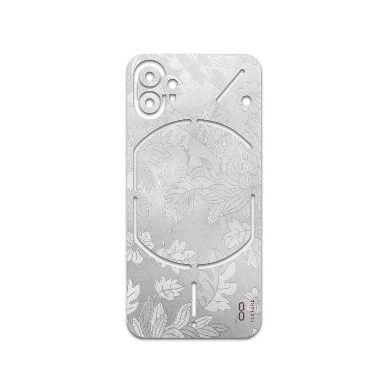 برچسب پوششی ماهوت مدل Silver-Wildflower مناسب برای گوشی موبایل ناتینگ Phone 1
