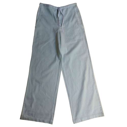 شلوار دخترانه مدل بگ گشاد  راه راه رنگ سفید 