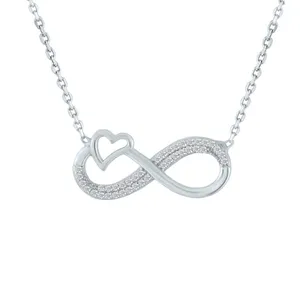 گردنبند نقره زنانه دُر گالری مدل بینهایت Dor 102