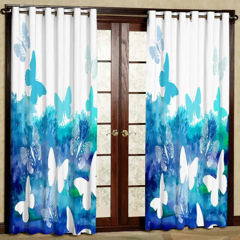 پرده مدل پروانه مخمل پانچی کد 4176 سایز 200x140 سانتی متر