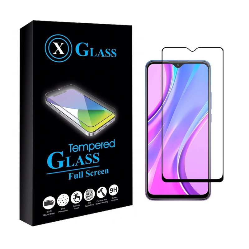 محافظ صفحه نمایش ایکس گلس مدل فول مناسب برای گوشی موبایل شیائومی REDMI 9