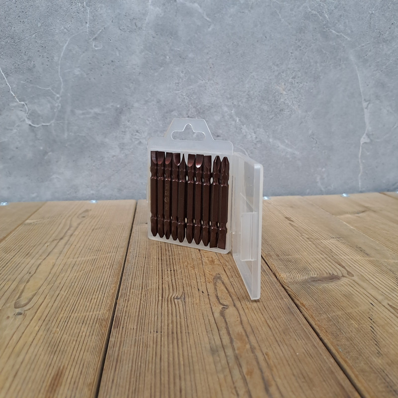 سری پیچ گوشتی یک سر چهارسو یک سر دو سو مدل 10PS بسته 10 عددی