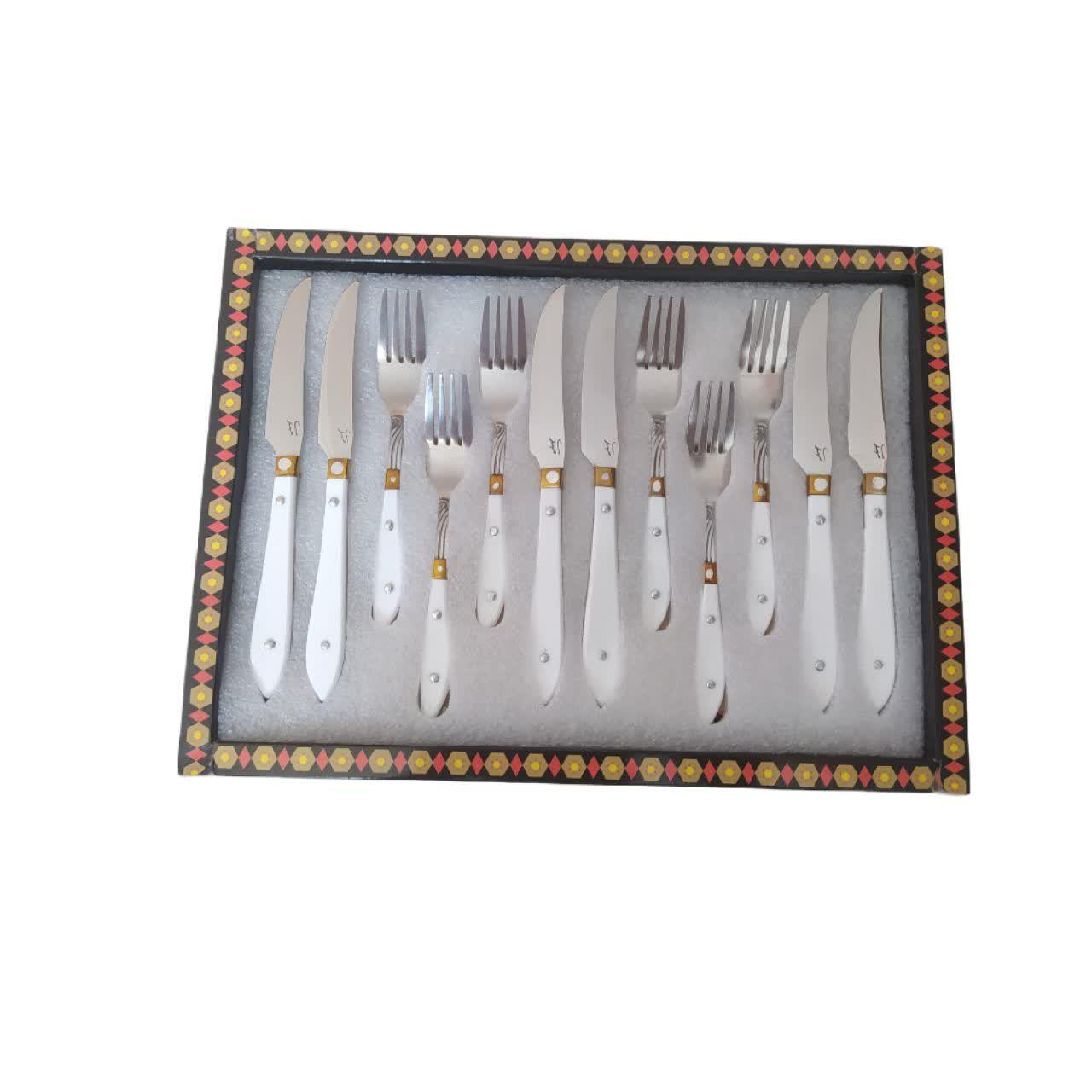  ست کارد و چنگال میوه خوری 12 پارچه مهدی کد 22