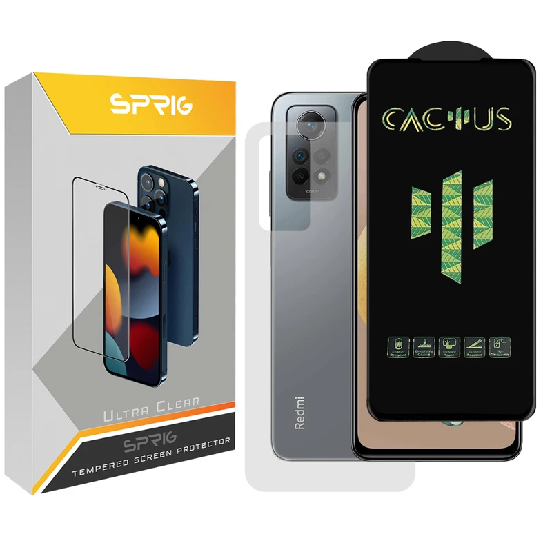 محافظ پشت گوشی اسپریگ مدل SPG-Cactus مناسب برای گوشی موبایل شیائومی Redmi Note 12 Pro 4G به همراه محافظ صفحه نمایش