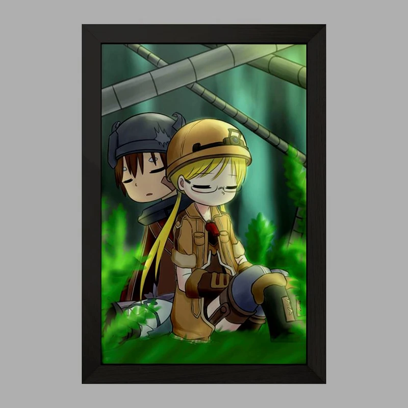 تابلو خندالو مدل ریکو و ریگ انیمه ساخته شده پرتگاه Made in Abyss  کد 22083