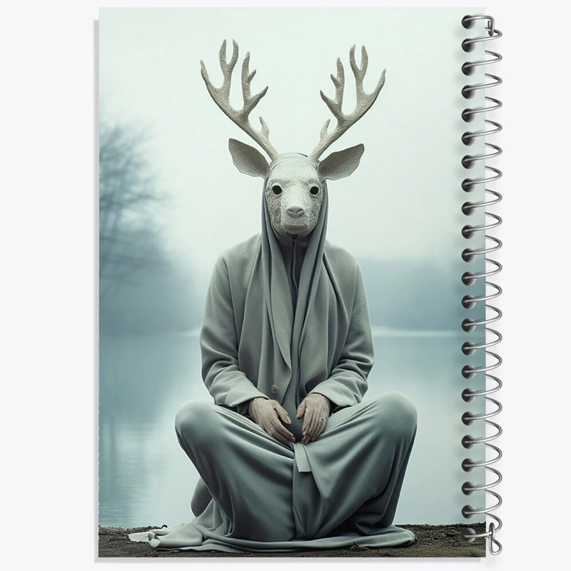 دفتر نقاشی 50 برگ خندالو طرح صورتک گوزن  کد F482