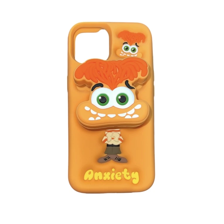 کاور مدل سیلیکونی طرح  عروسکی برجسته کد Anxiety 67 مناسب برای گوشی موبایل اپل Iphone 13 pro//14pro/15 pro