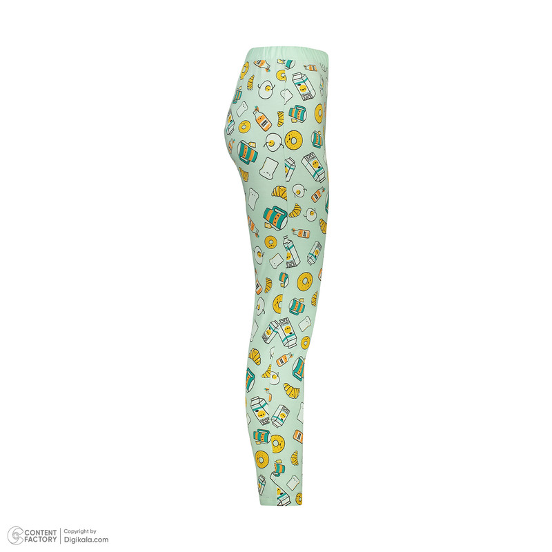 ست تی شرت آستین کوتاه و شلوار زنانه مادر مدل Maya رنگ سبز