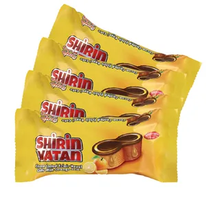 کیک روکش دار با مغزی پرتقال شیرین وطن - 40 گرم بسته 4عددی 