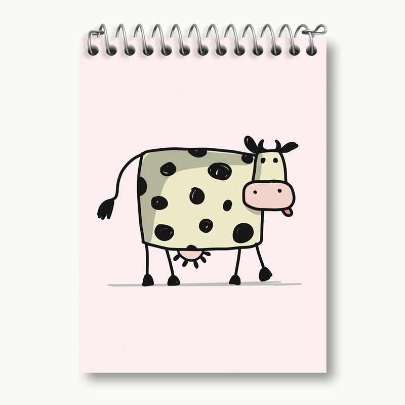 دفتر یادداشت 50 برگ خندالو مدل گاو کد 29198