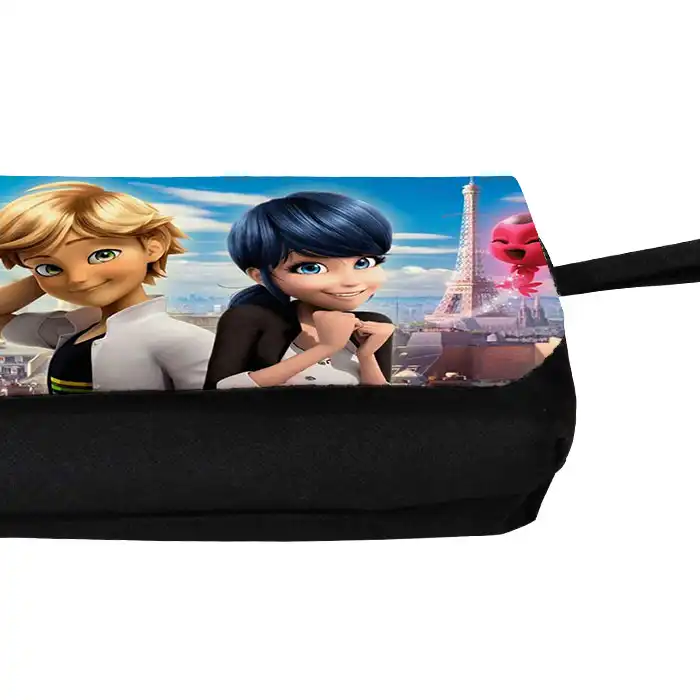 جامدادی طرح دختر کفشدوزکی و پسر گربه ای مدل دو زیپ کد 01