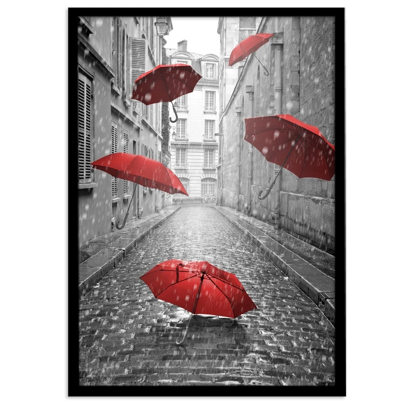 تابلو بکلیت طرح پاییزی چتر و باران مدل B-s884