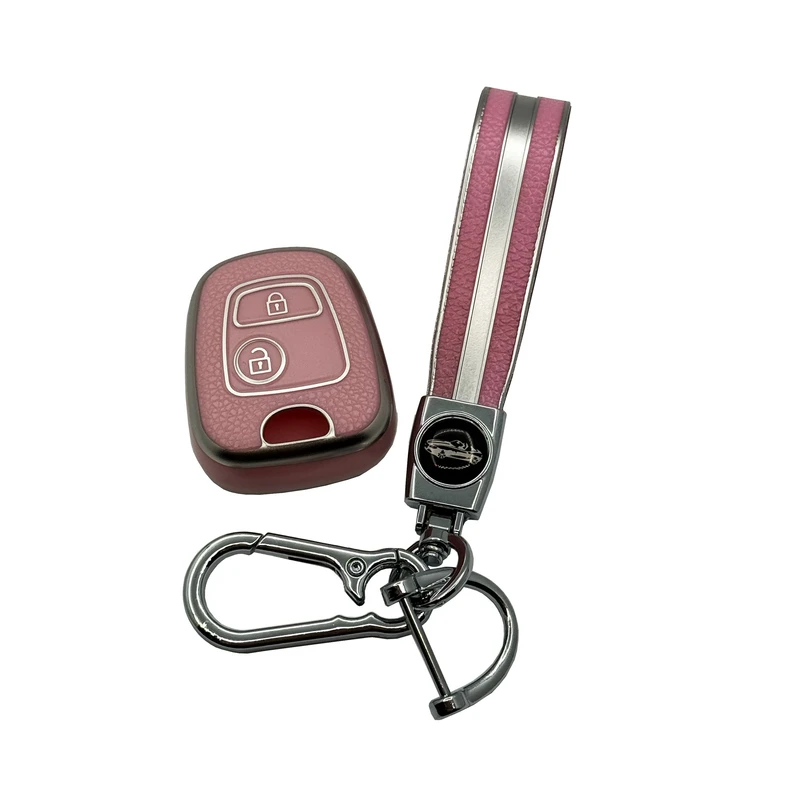 کاور ریموت و سوئیچ خودرو ژیلو مدل ZH42  طرح چرمی مناسب برای پژو 207 به همراه جاسوئیچی