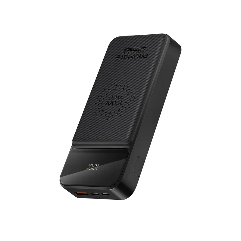 پاوربانک بی سیم پرومیت مدل AURATORQ-20.به ظرفیت 20000 میلی آمپر ساعت
