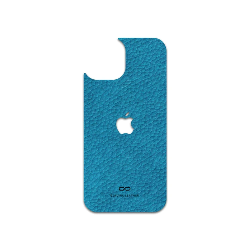 برچسب پوششی ماهوت مدل Blue-Leather مناسب برای گوشی موبایل اپل iPhone 15