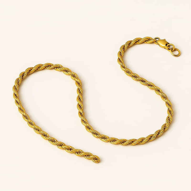 زنجیر زنانه مدل طنابی کد 014