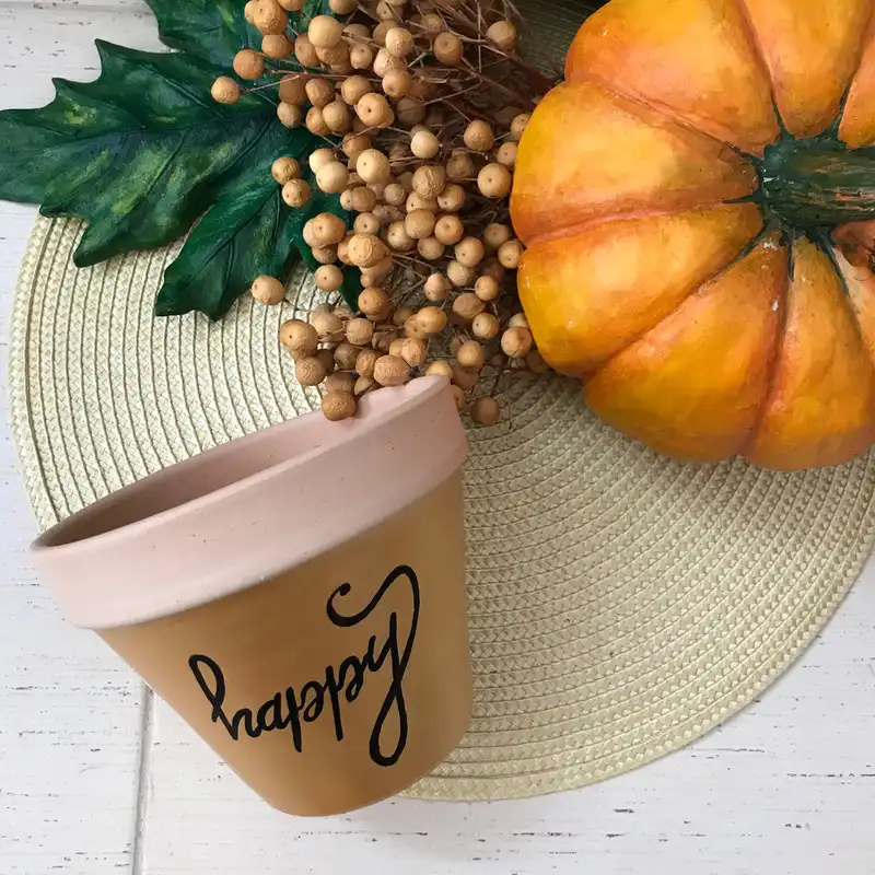 گلدان سفالی مدل happy کد 3