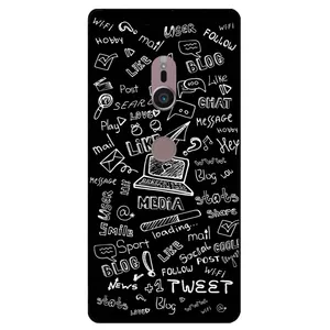 Megafone Social Media 1898 Cover For Sony Xperia XZ2