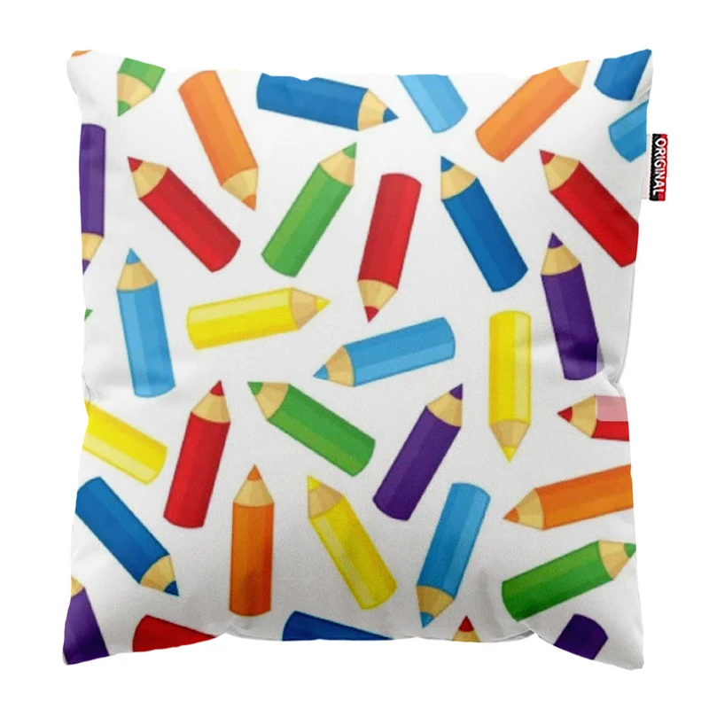  کوسن پاد آفرین طرح کارتونی مداد رنگی کد 1420 سایز 30*30 سانتی متر