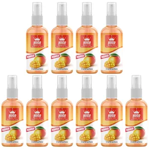 اسپری خوشبو کننده خودرو هوگو کد 013 با رایحه انبه حجم 50 میلی لیتر بسته 10 عددی