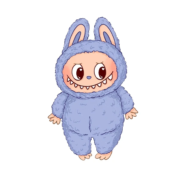 استیکر پارچه و لباس پاد آفرین طرح لبوبو کد 165