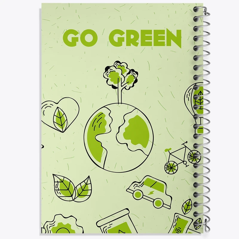 دفتر لیست خرید 50 برگ خندالو طرح Go Green کد F1759