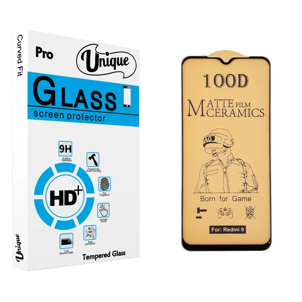 محافظ صفحه نمایش سرامیکی يونيک مدل +Clear مناسب برای گوشی موبایل شیائومی Redmi 9