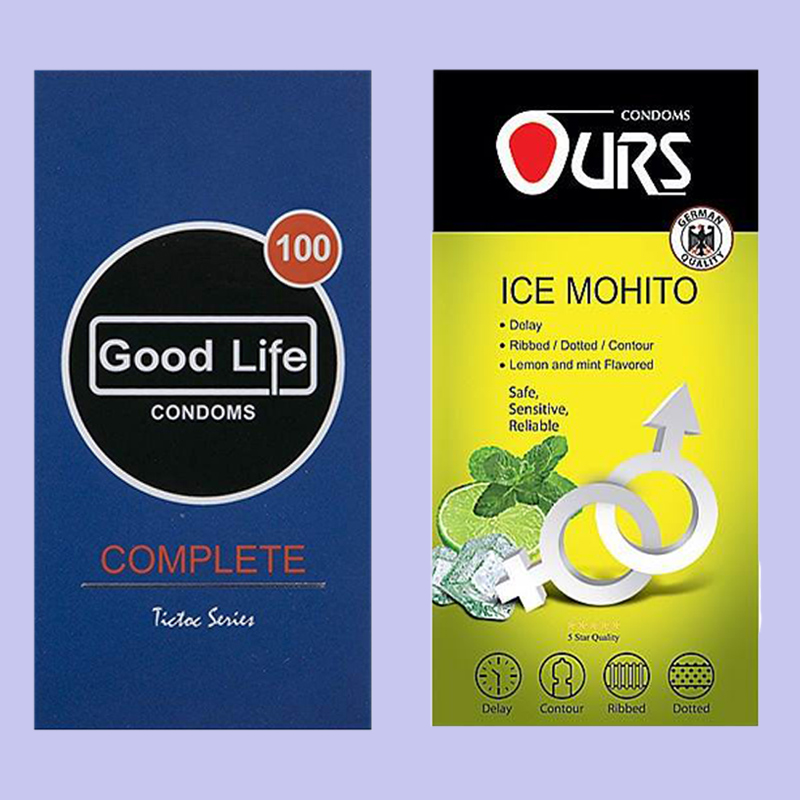 کاندوم گودلایف مدل Complete بسته 12 عددی به همراه کاندوم اورز مدل Ice Mohito بسته 12 عددی