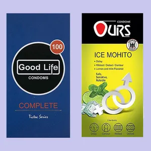 کاندوم گودلایف مدل Complete بسته 12 عددی به همراه کاندوم اورز مدل Ice Mohito بسته 12 عددی