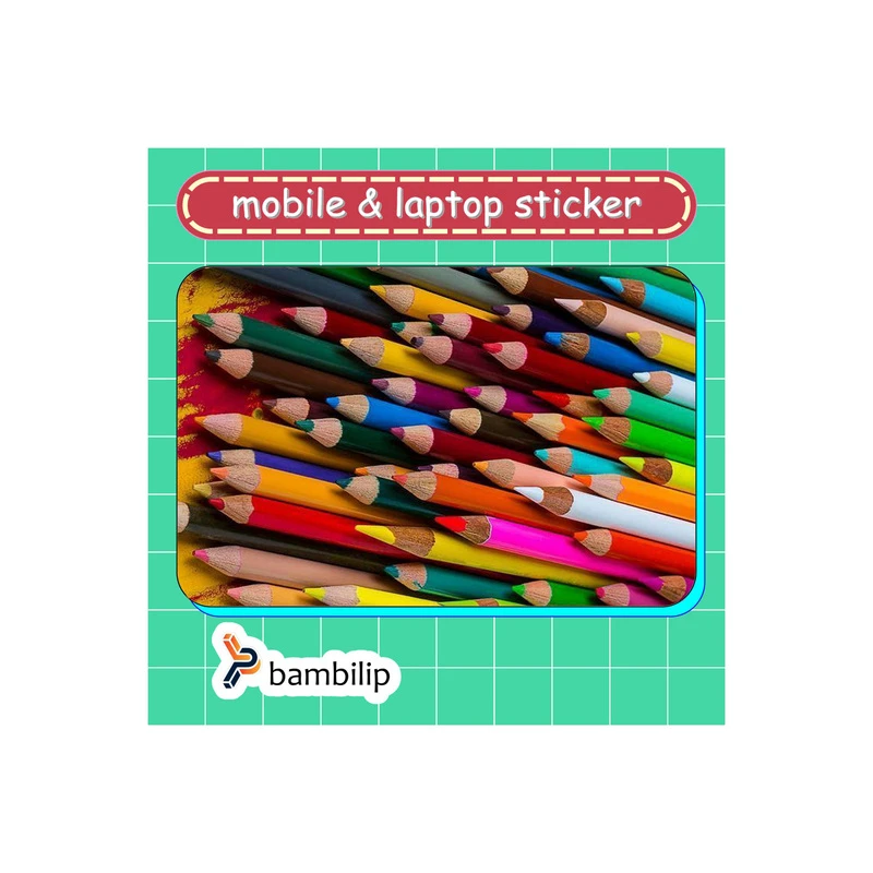 استیکر بامبیلیپ مدل کارت عابر طرح پترن مداد رنگی کد 0951837