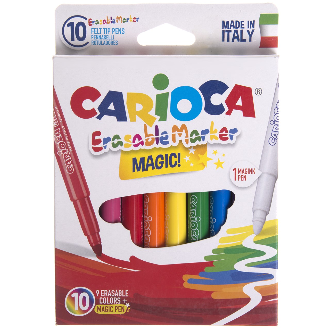 ماژیک رنگ آمیزی 1 + 9 رنگ کاریوکا سری Magic مدل Erasable