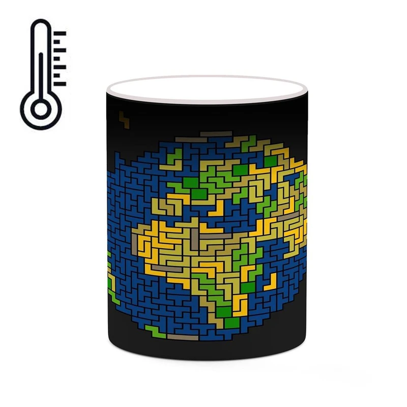 ماگ حرارتی کاکتی مدل بازی تتریس Tetris کد mgh30751