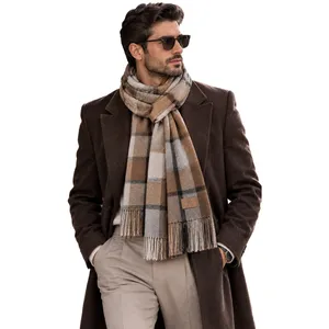 شال گردن مردانه مدل پشمی چهارخانه کد IMZA05