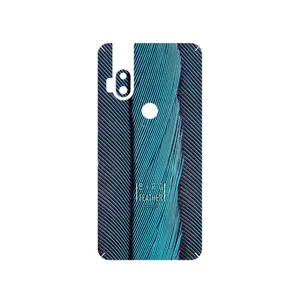 MAHOOT Turquoise feathers Cover Sticker for Motorola One Hyper
