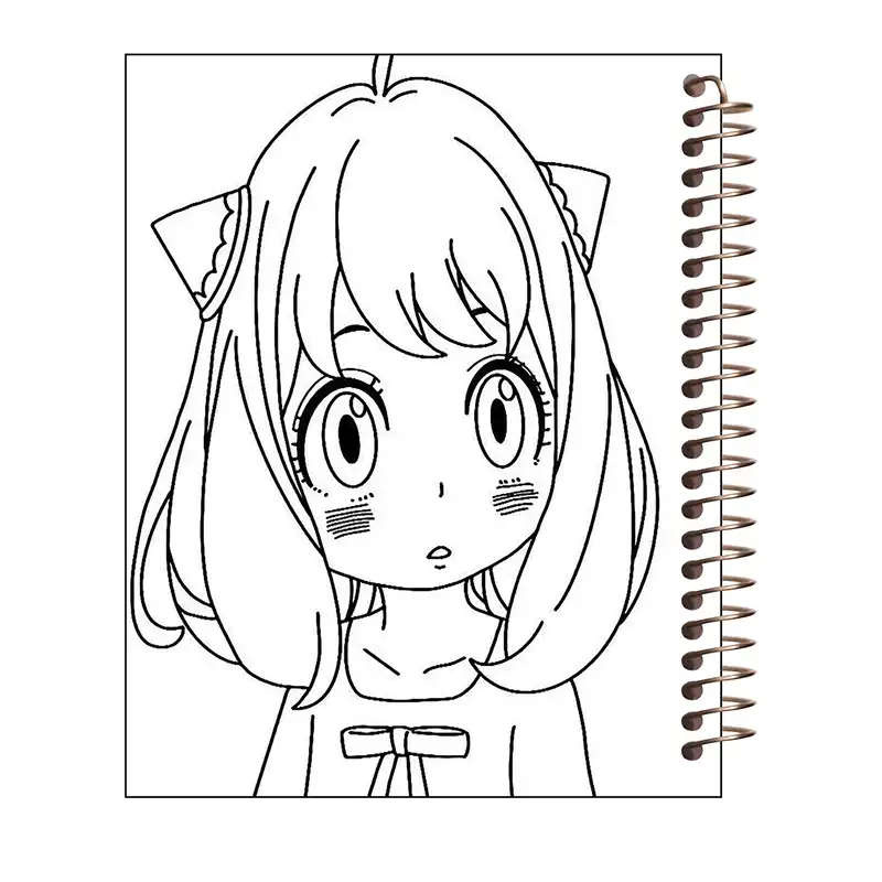 دفتر رنگ آمیزی 40 برگ طرح انیمه مدل انیا کد R56