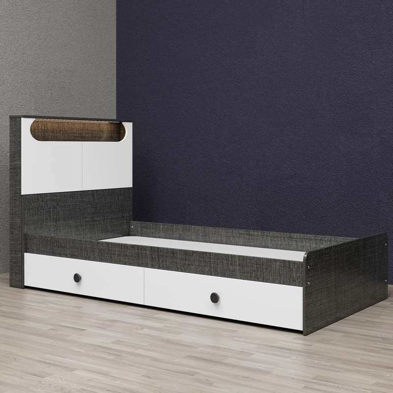 تخت خواب یک نفره وینه چوب مدل آرتا سایز 100x200 سانتی متر