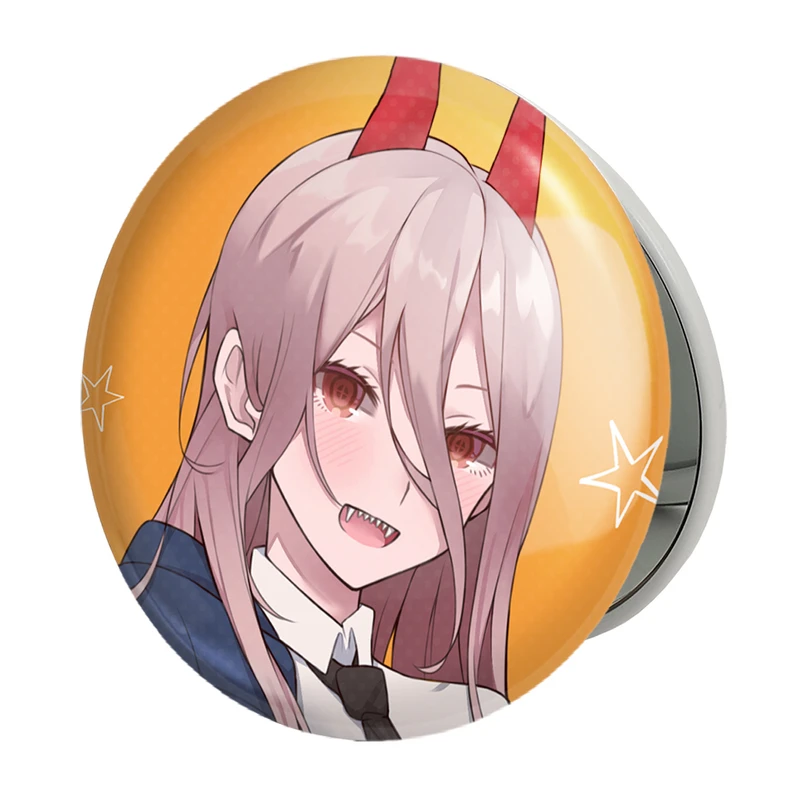 آینه جیبی خندالو طرح پاور انیمه مرد اره ای Chainsaw Man مدل تاشو کد 23216 