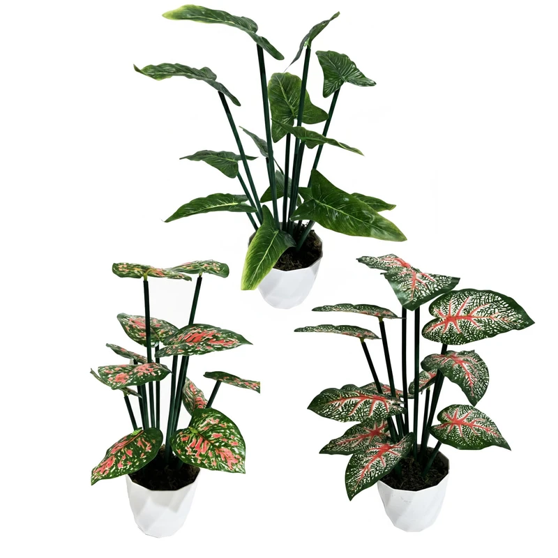 گلدان به همراه گل مصنوعی مدل فرادیوم پروانه ای کد 66 مجموعه 3 عددی