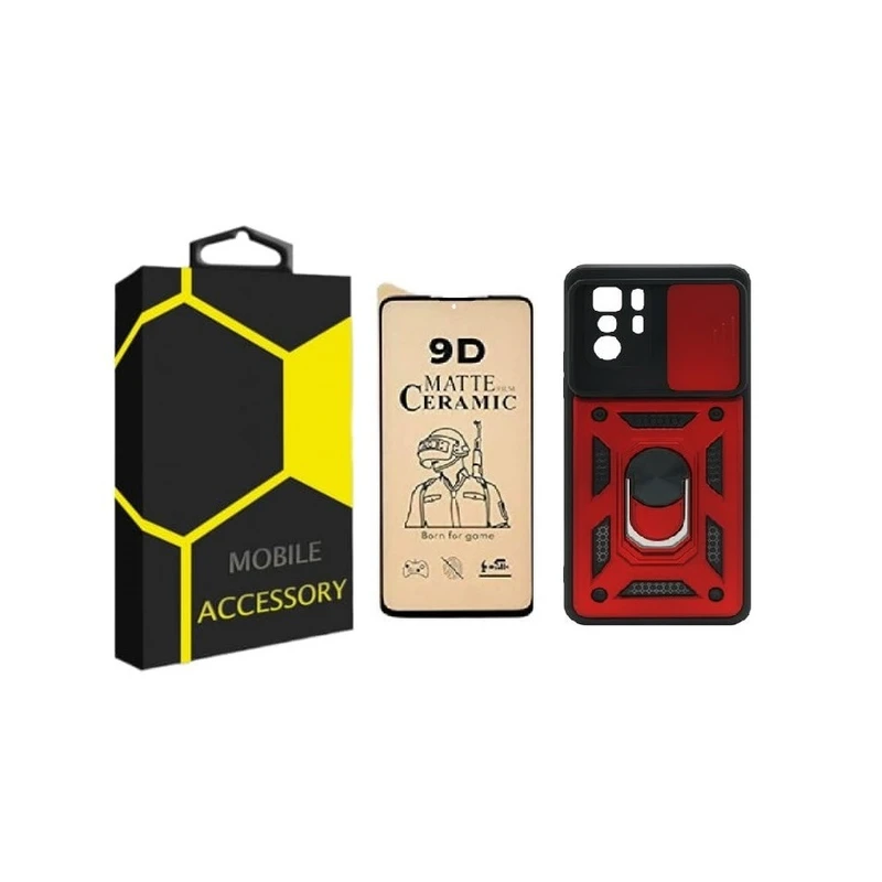 کاور مدل BADRNO مناسب برای گوشی موبایل شیائومی Poco X3 GT به همراه محافظ صفحه نمایش
