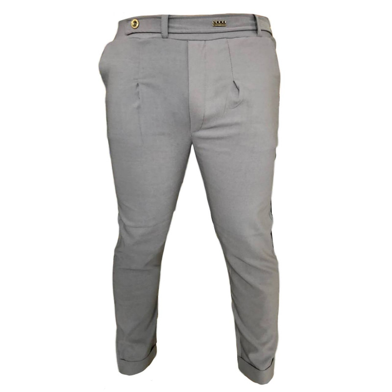 شلوار مردانه مدل کتان کد GL048 رنگ طوسی