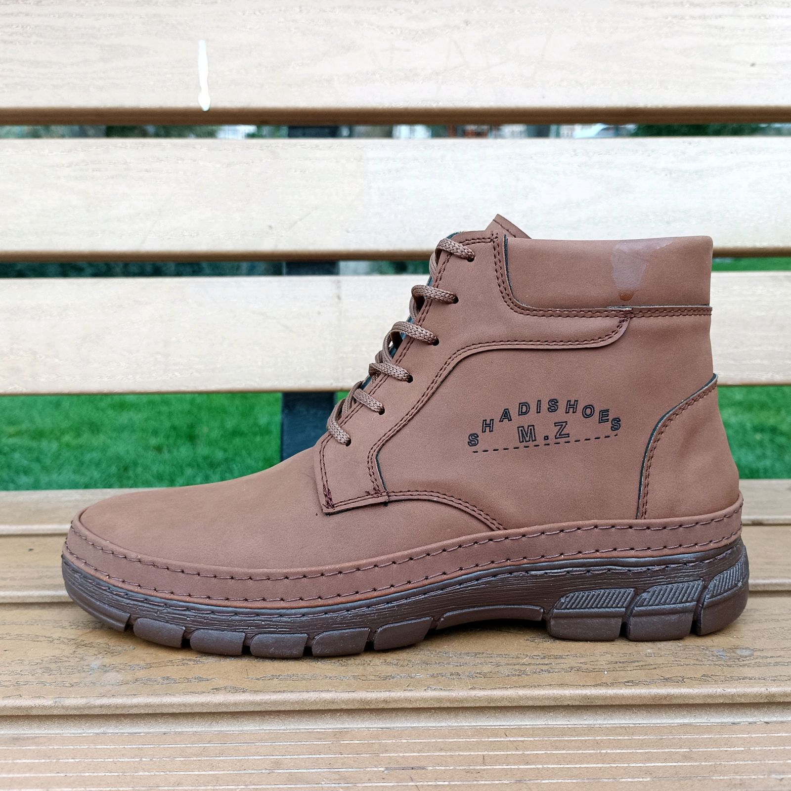 نیم بوت مردانه مدل گاندی طبی کد T.a.j رنگ عسلی -  - 2