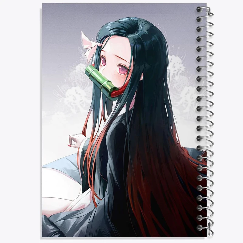 دفتر شطرنجی 50 برگ خندالو طرح دختر انیمه ای کد 18105