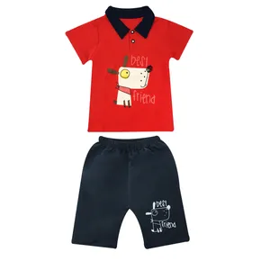 ست پولوشرت و شلوارک پسرانه مدل 17115