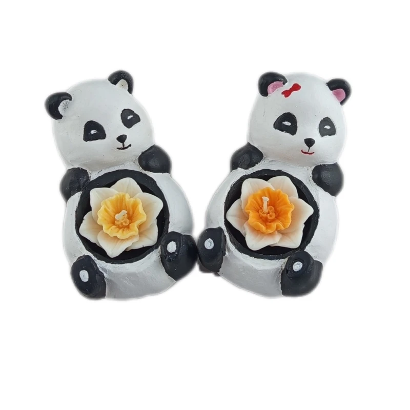 جاشمعی سنگی مدل پاندا مجمومه 2 عددی