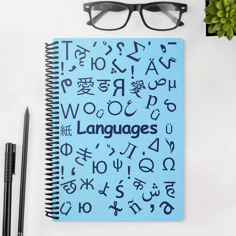 دفتر زبان 100 برگ دات نوت طرح زبان های خارجی کد 01
